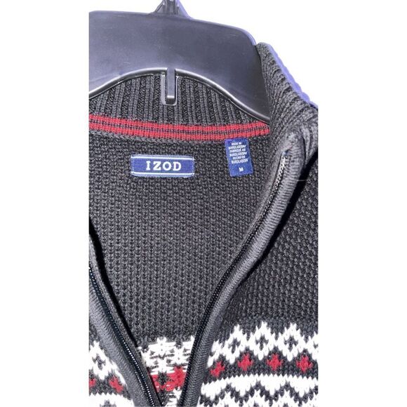 IZOD Fairisle Men’s Quarter Zip Size Medium NWT - Picture 4 of 4